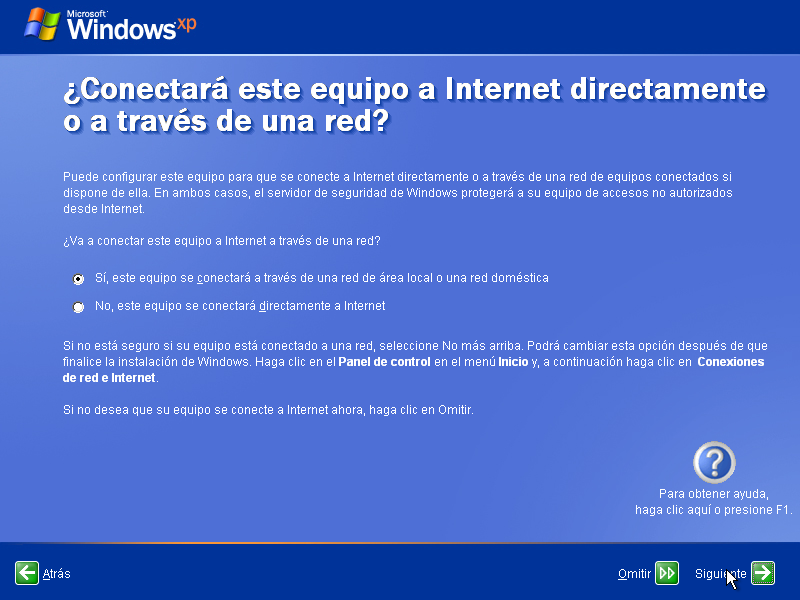 Instalar Windows XP, 24, Conexion Internet